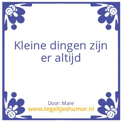Tegeltje: wauw