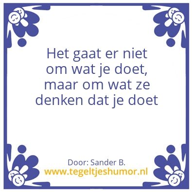 Tegeltje: Doen?