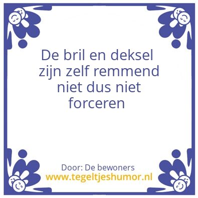 Tegeltje: Toilet