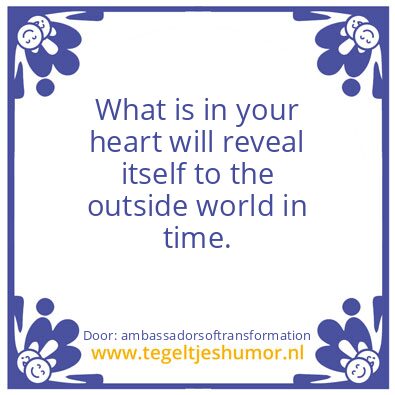 Tegeltje: What goes on in your Heart
