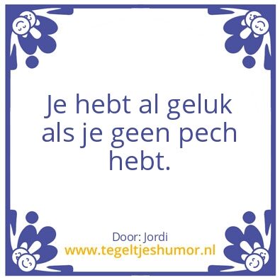 Tegeltje: Geluk