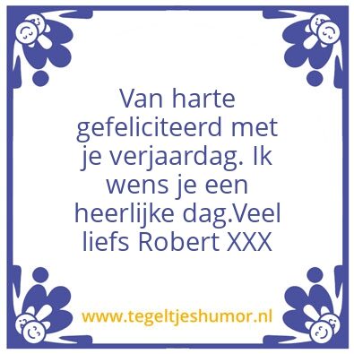 Tegeltje: Lieve Carolien,