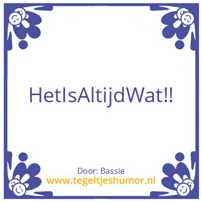 Tegeltje: Kut