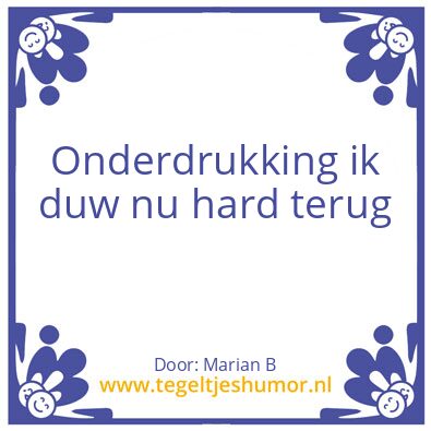 Tegeltje: Marian Borg