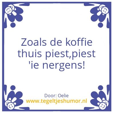 Tegeltje: koffie
