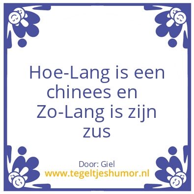 Tegeltje: Oud maar goed!