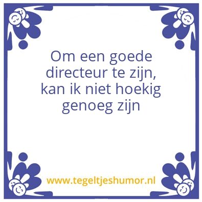 Tegeltje: directeur