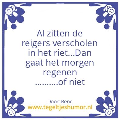 Tegeltje: Reiger