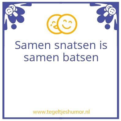 Tegeltje: Sosaa