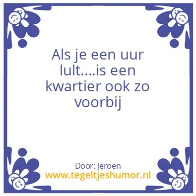 Tegeltje: Uur
