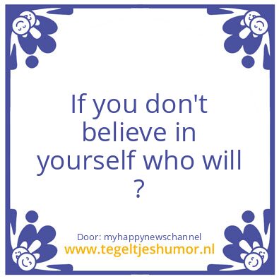Tegeltje: what you think  ..