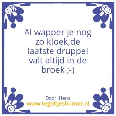 Tegeltje: Wapper