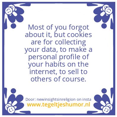 Tegeltje: Your habits on internet.