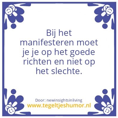Tegeltje: manifesting