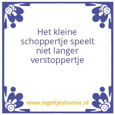 Tegeltje: Verstoppertje