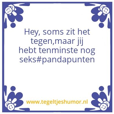 Tegeltje: Pandapunten