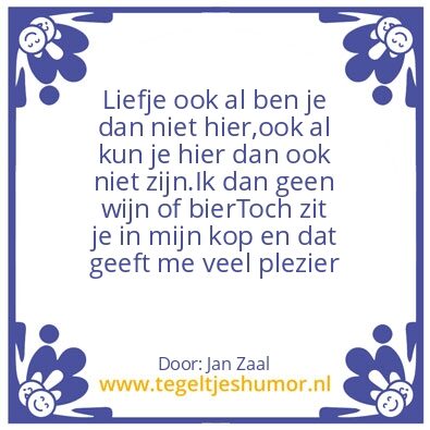 Tegeltje: Liefje