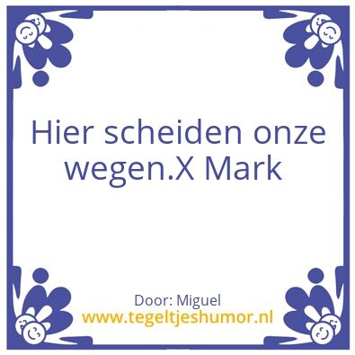 Tegeltje: Afscheidskado
