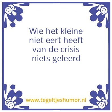 Tegeltje: Kleine