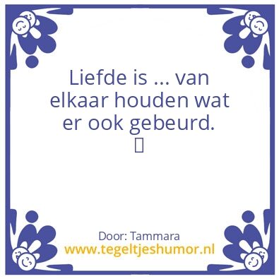 Tegeltje: liefde is…