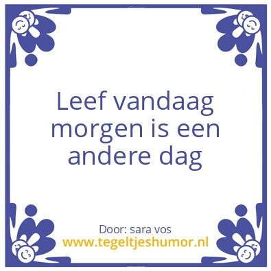 Tegeltje: toekomst