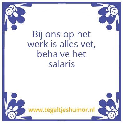 Tegeltje: Werk