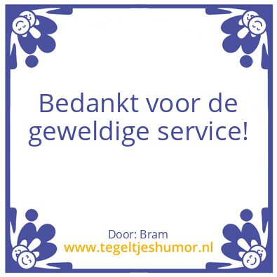 Tegeltje: Opdracht Gastvrijheid
