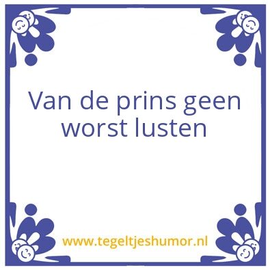 Tegeltje: prins