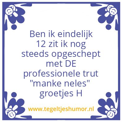 Tegeltje: Trut