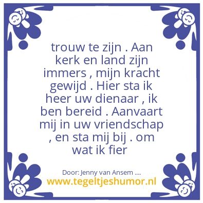 Tegeltje: Vroeger op school geleerd ….