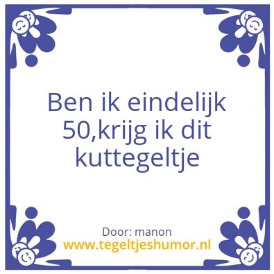 Tegeltje: 50 jaar