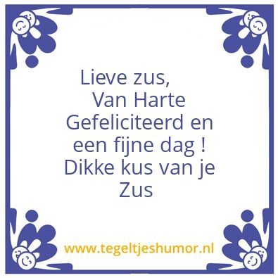 Tegeltje: Zus