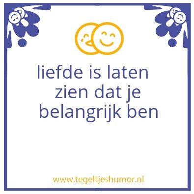 Tegeltje: liefde