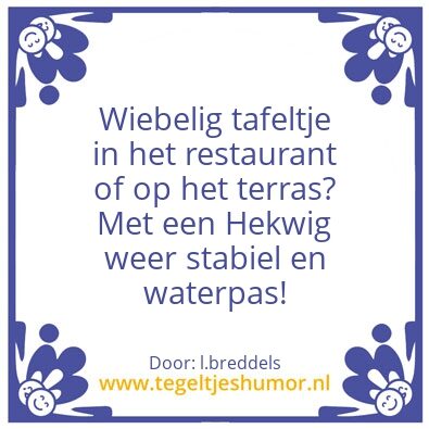Tegeltje: wiggen