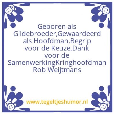 Tegeltje: Jan Schakenraad