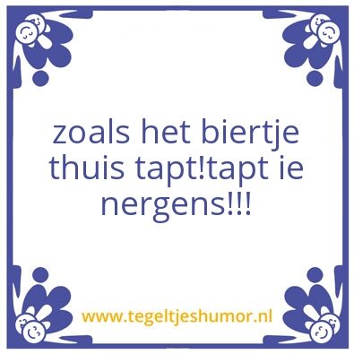 Tegeltje: bier