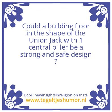 Tegeltje: Union Jack shape floor panel