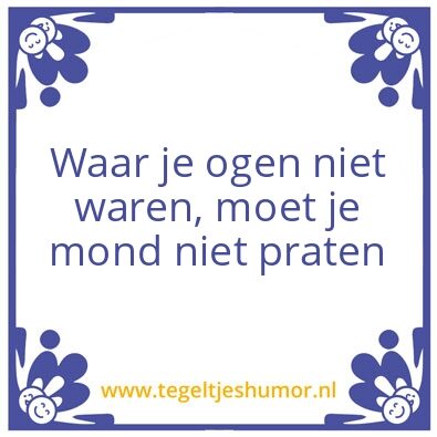 Tegeltje: Ogen