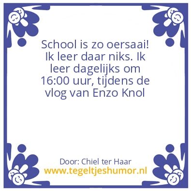 Tegeltje: Enzo