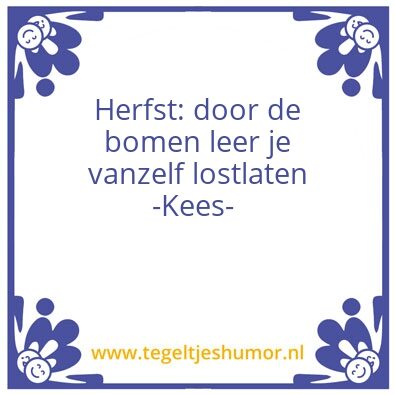 Tegeltje: Herfst