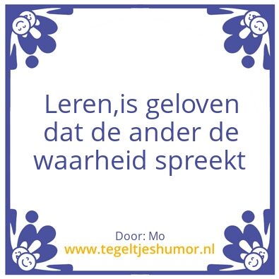 Tegeltje: Geloof