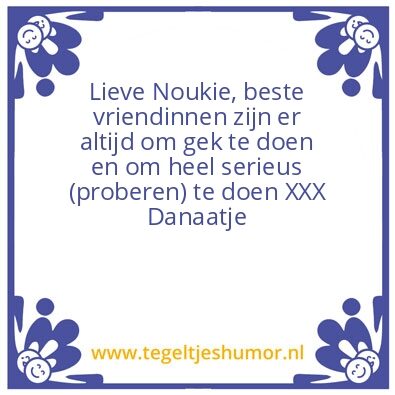 Tegeltje: Bffje Anouk