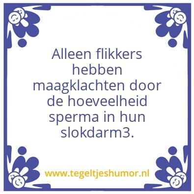 Tegeltje: Flikker