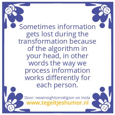 Tegeltje: Sometimes i..