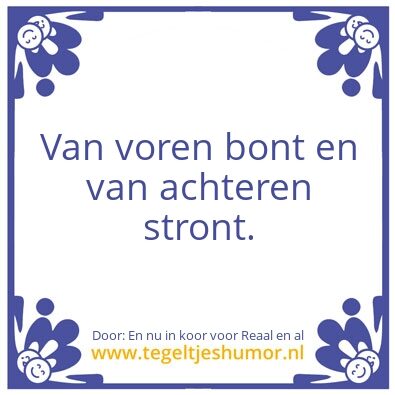 Tegeltje: Reaal en allemaal…………