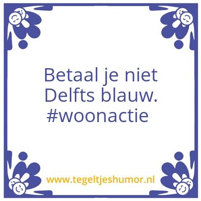 Tegeltje: woonactie