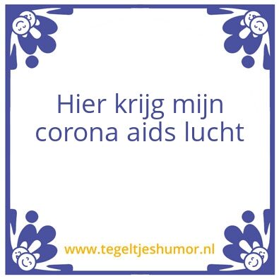Tegeltje: Corona