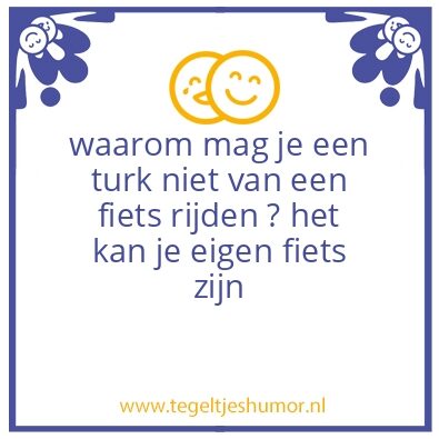 Tegeltje: turk