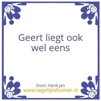 Tegeltje: politiek bedrijven