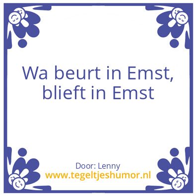 Tegeltje: Emst